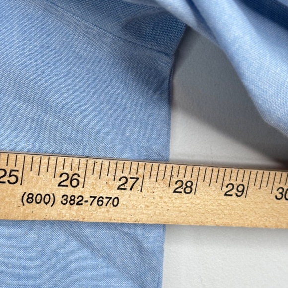 VTG Embroidered Christmas Denim Button Down 2X Candy Cane Gingham Holiday 90s - Picture 8 of 10